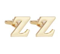 Salutto Men's Gold Letter Z Cufflinks 1 Pair with Gift Box (Z)