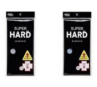 Salux Super Hard Nylon Japanese Beauty Skin Bath Wash Towel Japanese Scrubbing Cloth Gray & Navy 11.0 x 37.4 inch Set of 2