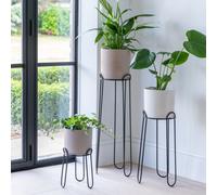 Saluzzo Black Plant Stand H23cm D18cm Ivyline Black One Size