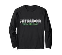 Salvador Brazil 70s 80s Retro Type Flag Graphic Long Sleeve T-Shirt