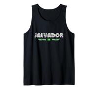 Salvador Brazil 70s 80s Retro Type Flag Graphic Tank Top