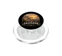 Salvador Brazil Colonial Style Harbor Design PopSockets PopGrip for MagSafe