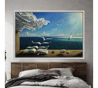 Salvador Dali Book to Birds Canvas Art Painting, Painted Posters, Famous Reproduction Living Room, Home Wall Decor 70x110cm Frameless