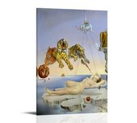 Salvador Dali Famous Paint (Dream Caused by The Flight of A Bee Around A Pomegranate A Second before Awakening) Print Poster Decorative Painting Canvas Wall Art Living Rooms Bedroom Painting 08x12inch