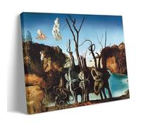 Salvador Dali Famous Paint (Swans Reflecting Elephants) Print Poster Art Print Wall Photo Paint Hanging Picture Family Bedroom Decor Gift 08x12inch(20x30cm)