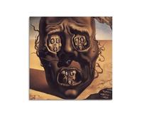 Salvador Dali Famous Paint (The Face of War) Print PosterWall Art Canvas Poster Music Albums And Movies Decorative Painting for Living Bed Room 28x28inch(70x70cm) Unframe-style