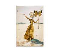 Salvador Dali Famous Painters' Works（Dali Butterfly Woman）Printing Posters Canvas Art And Wall Art Picture Print Modern Family Bedroom Decors 12x18inch(30x45cm)