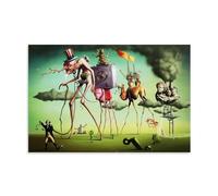 Salvador Dali Famous Painters' Works（The American Dream）Printing Posters Wall Art Painting Canvas Gift Living Room Prints Bedroom Decor Artworks 12x18inch(30x45cm)