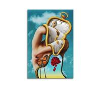 Salvador Dali Famous Work Poster Melting Clock Artworks Picture Print Wall Art Painting Canvas Decor Homes Decorative 08x12inch(20x30cm)