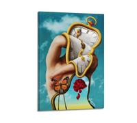 Salvador Dali Famous Work Poster Melting Clock Room Aesthetic Print Art Wall Painting Canvas Modern Bedroom Decor 12x18inch(30x45cm)