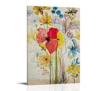 Salvador Dali FlowersWaterproof And Stain Resistant Decorative Paintings High-definition Posters Suitable for Multiple Scenarios in Living Rooms Bedrooms And OfficesFrame-style16x24inch(40x60cm)