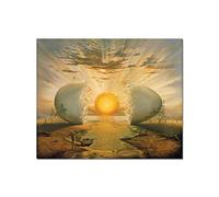 Salvador Dali L'Aurora Abstract Egg Sun Rays Canva Prints for Wall Decor Paintings Posters and Prints Wall Art Pictures Home Decor 50x75cm Frameless