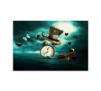 Salvador Dali Painter Work(Clock Violin Butterfly Hat)poster Cool Artworks Painting Wall Art Canvas Prints Hanging Picture Home Decors Gift Idea 20x30inch(50x75cm)