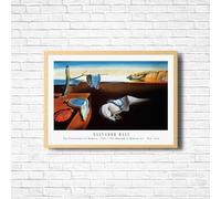 Salvador Dali - The Persistence of Memory print, Famous classic paintings, Iconic painters art work, A4 / A3 Home Decoration Wall Art Deco, Frame options available (A3 Framed (Oak))