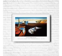 Salvador Dali - The Persistence of Memory print, Famous classic paintings, Iconic painters art work, A4 / A3 Home Decoration Wall Art Deco, Frame options available (A3 Framed (White))