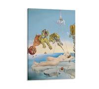 Salvador Dali Wall Art Prints 《Gala And The Tiger》 Art Poster Canvas Wall Art Prints Poster Photo Picture Painting Posters Room Decor 08x12inch(20x30cm)