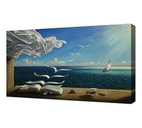 Salvador Dali Wave Book - Canvas Wall Art - Canvas Print On A Wooden Frame - Perfect Picture For Wall Decoration