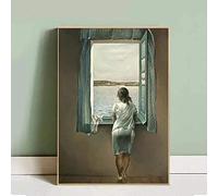 Salvador Dali Woman at The Window Canvas Artwork Paintings Posters and Prints Wall Art Pictures for Living Room Decor 80x100cm(31x43in) Frameless