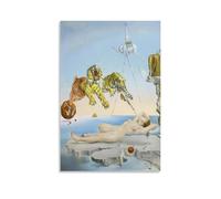 Salvador Dali Works《Dream Caused by The Flight of A Bee Around A Pomegranate A Second Before Awakening (3)》Printing Posters Printed Canvas Wall Art Paintings Contemporary Decor Artworks for Home 08x12