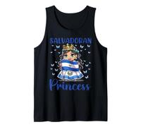 Salvadoran Princess Flag Butterfly Cute Chibi Tank Top