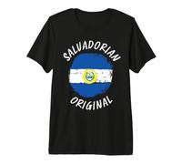 Salvadorian Original Stuff | Roots El Salvador Flag Premium T-Shirt