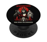 Salvation Darkness Goth Jesus Dark Gothic Christian Metal PopSockets Adhesive PopGrip