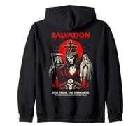 Salvation Darkness Goth Jesus Dark Gothic Christian Metal Zip Hoodie