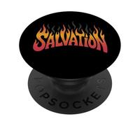 Salvation Flames - Vintage Romans 6:23 Christian Faith PopSockets Adhesive PopGrip