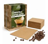 Salvatore Bianco Chemex Coffee Filters, Unbleached, Pre-Folded, 100 Count