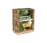 Salvatore Bianco Coffee Filter Papers for Chemex - Natural Brown, Pre-Folded Square, 6-8 Cup - Disposable & Compostable - 2x50 Pack (100 PCS)