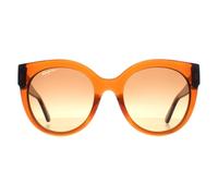 Salvatore Ferragamo Cat Eye Crystal Caramel Brown Gradient Sf1031S Brown One Size