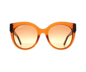 Salvatore Ferragamo Cat Eye Crystal Caramel Brown Gradient Sf1031S Brown One Size