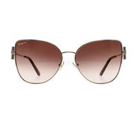 Salvatore Ferragamo SF296SR Womens Gold Sunglasses