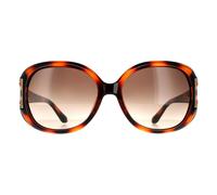 Salvatore Ferragamo Oval Tortoise Brown Gradient Sunglasses Brown One Size
