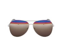 Salvatore Ferragamo SF172S 35038 Sunglasses, 745 Shiny Gold Brown, One Size