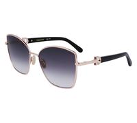 Salvatore Ferragamo SF312SR 771 Womenâs Sunglasses Gold Size 60