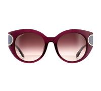 Cat Eye Violet Brown Wine Gradient Sunglasses Salvatore Ferragamo Purple One Size