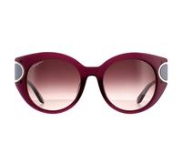 Salvatore Ferragamo Women's Cat Eye Violet Brown Wine Gradient Sunglasses in Purple Salvatore Ferragamo Purple One Size