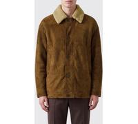 SALVATORE SANTORO Short Suede Coat with Shearling Collar - Size: 48 - male