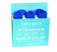Salvequick Blue Cederroth Detectable Plasters - Pack of 6 x 35 (210)