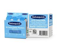 Salvequick | Blue Detectable Plasters | Detectable by Most Metal Detectors | Intended for Use in Restaurant Kitchens & The Food Industry | 210 Plasters