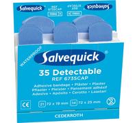 Salvequick Detectable Plasters Refill Pack 6X35 Blue