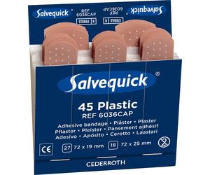 Salvequick Waterproof Plasters Refill Pack 6X45 Flesh