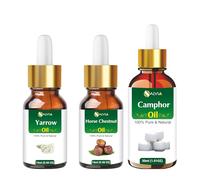 Salvia Essential Oil Bundle - Camphor Oil - 30ml, Horse Chestnut Pure and Natural Oil - 15ml & Yarrow Essential - 15ml