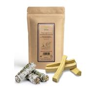 SALVIA | White Sage 2 Units and Palo Santo 4 Units | sacred Wood | Sacred Herbs | Energy and Spiritual Cleansing | Burning Herbs | Plants for Good Combustion | Natural and original from California