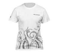 SALVIMAR Octopus Unisex Adult T-Shirt, White/Black Design, XL