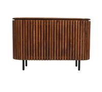 salvo mango wood sideboard with 2 doors in walnut