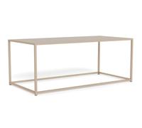 salvo melamine rectangular coffee table with steel base - grey