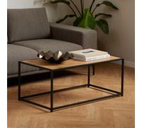 salvo wooden rectangular coffee table in matt wild oak