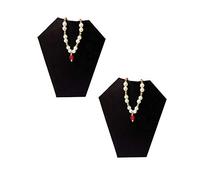Salvus APP SOLUTIONS Plastic White Moti Mala/Garland for Small Size Idol, Sculpture & Photo Frames, Set of 2 (Multicolor_6 inch)